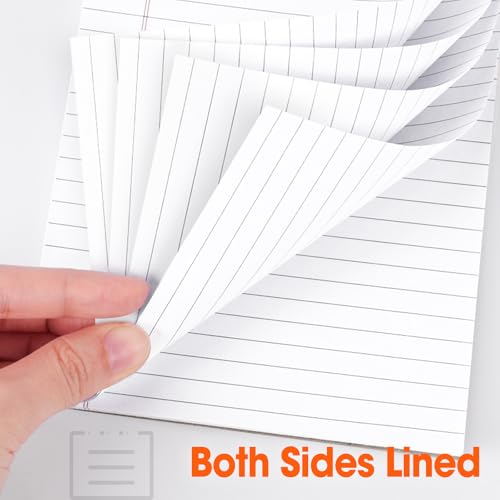 YesBes 48 Pack Note Pads Bulk, Small Legal Pads 5" x 8" Narrow Ruled Lined Writing Pad, 30 Sheets (60 Pages) Notepad for Office Home School, Perforated, Office Supplies - color: 48 Pack