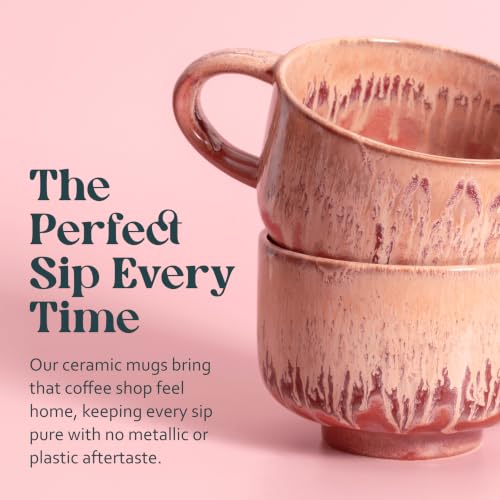 NOVA CERAMICS Pottery Style Coffee Mug - 16 oz Ceramic Mug - Jupiter - color: Jupiter