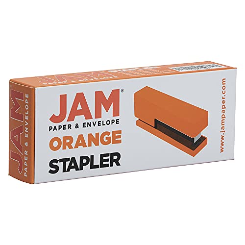 JAM PAPER Modern Desk Stapler - Orange - Sold Individually - color: Orange, size: Pack of 1