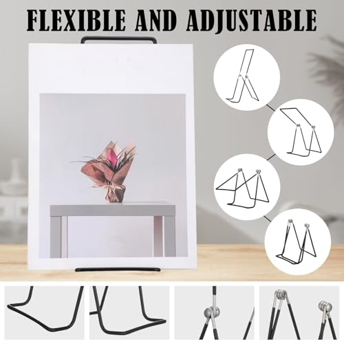 6 Pack Large Metal Book Stand for Display Adjustable Holder - size: 11.8 Inch
