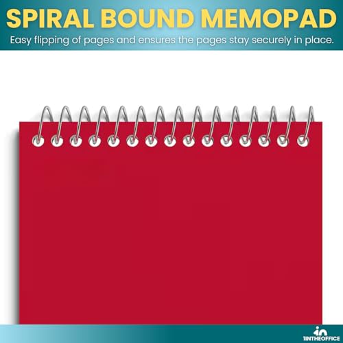 1InTheOffice Wirebound Memo Pads, 4" x 6", College, Assorted, 50 Sheets/Pad, (15 Pads) (Pack of 2) - size: 15 Pads (Pack of 2)
