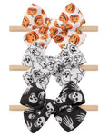 doboi 3PCS Baby Girls Headbands Halloween Hair Bows - color: orange