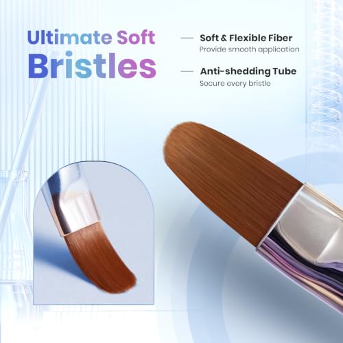 Beetles Gel Polish Nail Art Brushes, 6 Pcs Fingernail Art Design Pens - color: A-Multicolor-6