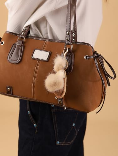 MINACHI Boho Mini Mitten Charm with Pompom Keychain - color: Keychain -Key.003