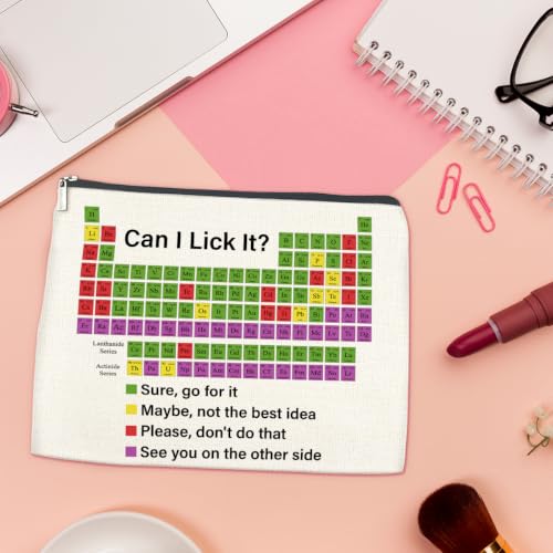 LyoGao Funny Periodic Table Makeup Bag, Science Teacher Gifts Cosmetic Bag - color: ccc