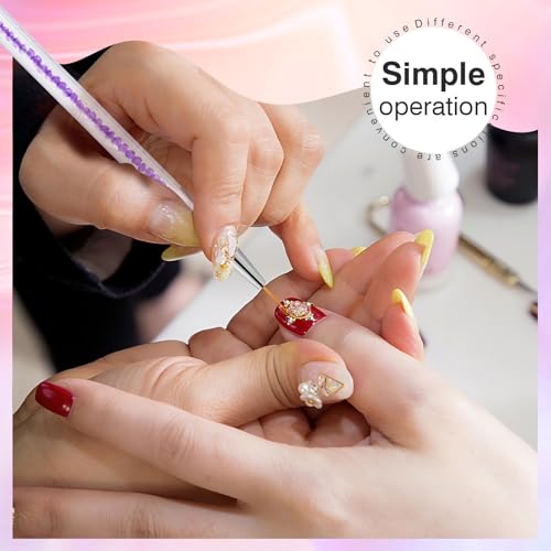 Nail Art Brushes, 5 Pcs Nail Brush Set with Liner Brush and Dotting Pens - color: 5PCS Nail Brush Set