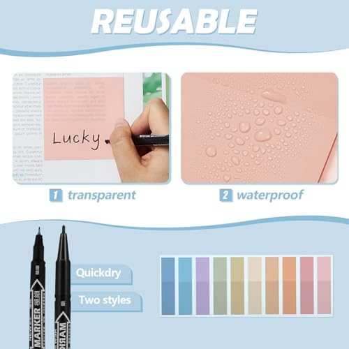 Jutom 39 Pcs Aesthetic Book Annotation Kit, Pink, Cute Style - color: Pink, style: Cute Style