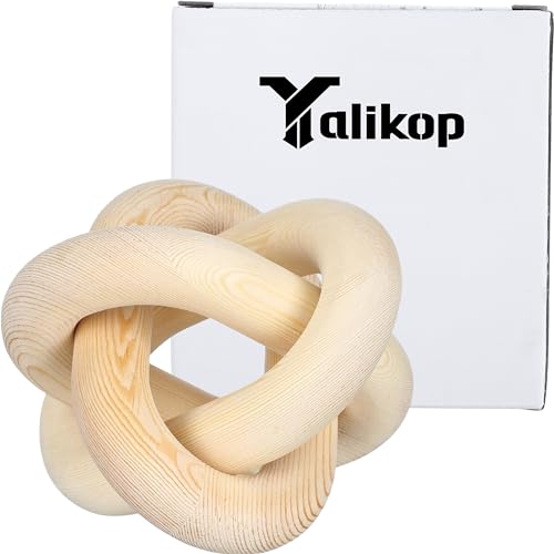 Yalikop 3 Link Wood Knot Decor Rustic Table Shelf Accents, Natural - color: Natural