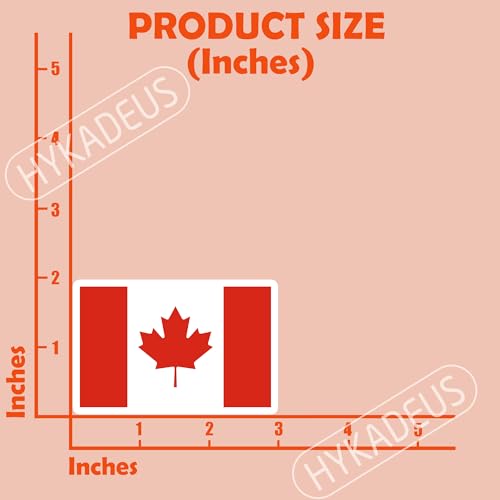 (3Pcs) Canada Flag Stickers – Canadian National Flag Vinyl Decals, 3" x 2" - color: Canada