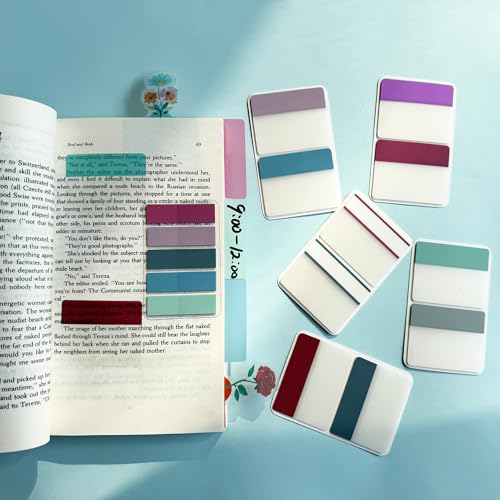 ELII 500 PCS Sticky Index Tabs 2 Inch Book Tabs,Page Markers File Tabs - color: Lavender, size: 500