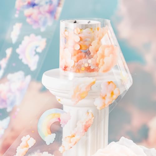 6 Rolls Pre-Cut Cloud PET Tape for Scrapbook Journaling - style: A Cloud