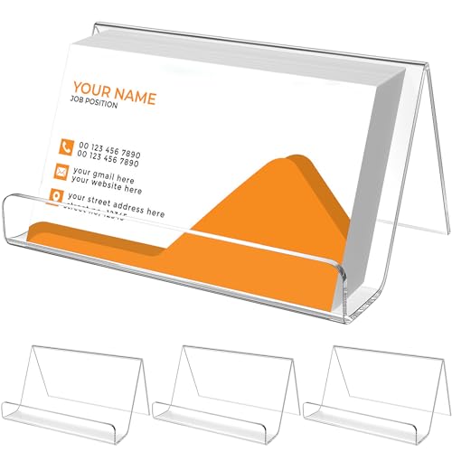 MaxGear Acrylic Business Card Holder 3 Pack