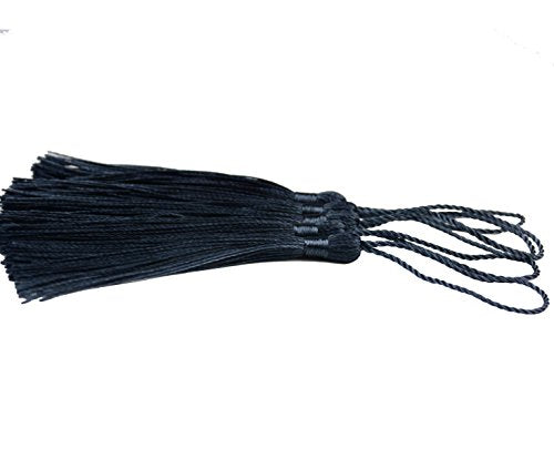 100Pcs 5 Inch Silky Bookmark Tassels for Jewelry, Souvenir(Dark Grey) - color: #26 Dark Grey