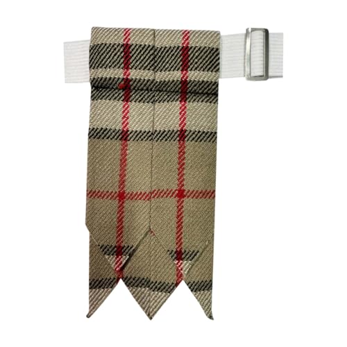 Men's Men's Tartans Kilt Flashes with Heavy Buckle Elastic Adjusters Fit - color: Campbell Thomson
