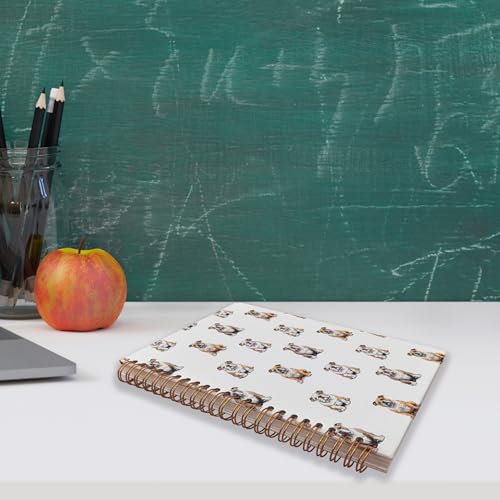 VNWEK English Bulldog Dog Spiral Notebook Journal 5.5x8.3 Inch, English Bulldog Gifts Journal for Women Men, Dog Lovers Mom Dad Gifts Lined Hardcover Spiral Notebook - color: Dog notebook-2