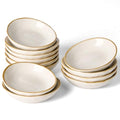 famiware Soy Sauce Dish, 2.1oz Dipping Bowl Set of 12, Vanilla White - color: Vanilla White, size: 12pcs