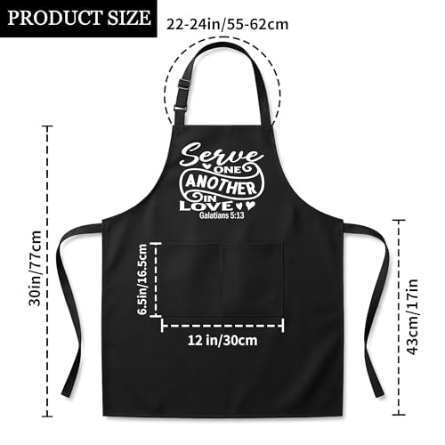 Funny Aprons for Men，Women - color: Serve One Another in Love