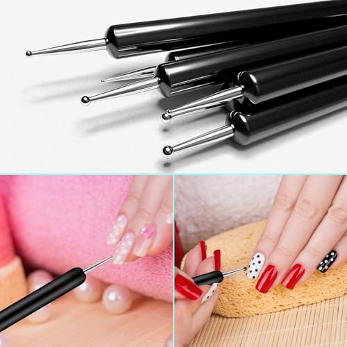 Nail Art Sculpture Pen,11Pcs Nail Art Brush Set, Black - color: Black