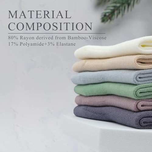 Women Thin Socks Rayon Bamboo Ankle Silky Quarter Anti Odor Casual Summer Socks 6 Pairs - color: Assorted6, size: 3-7