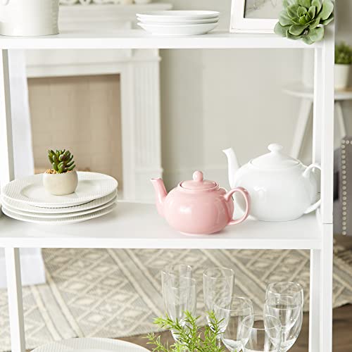 RSVP International Stoneware Teapot Collection, Microwave and Dishwasher Safe, 16 oz, Pink - color: Pink, size: 16 oz