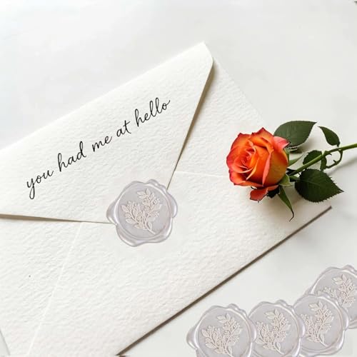 60 Pcs Wax Seal Stickers Set (3 Designs in 1 Pack) - Adhesive Backed Elegant Floral Designs for Wedding Invitation Envelope Seal Stickers Gift Wrapping (Pearl White) - color: Pearl White