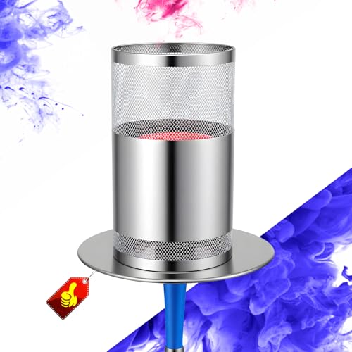 Professional Hookah Wind Cover - Metal Heat Management System & Wind Protector for Outdoor Shisha Use (Silver Wind Cover) - size: Silver Wind Cover