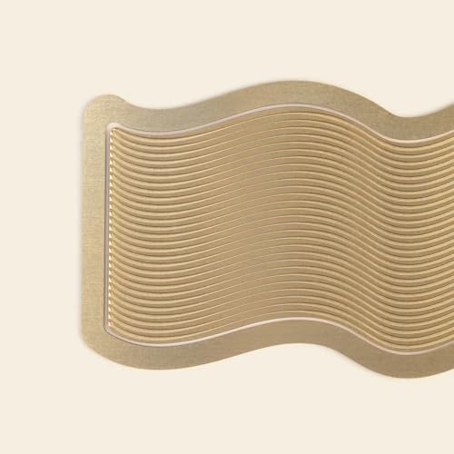 Papier Brass Wave Bookmark, 1.6" x 3"