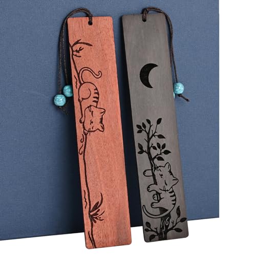 ZQZYMXQ 2Pcs Funny Bookmarks Cat Book Markers, Funny Cat Gifts Cat Lover Gifts for Women (Sleeping Cat) - style: Sleeping Cat