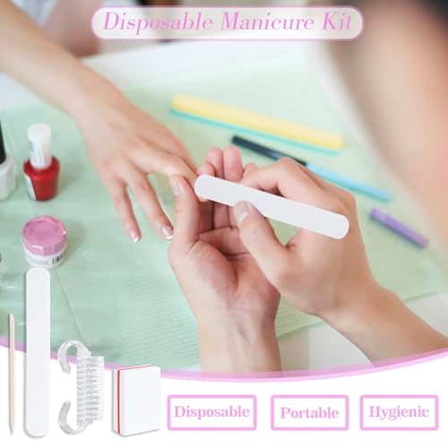 50 Sets Disposable Manicure Kit(50 Set -White) - size: 50 Set -White