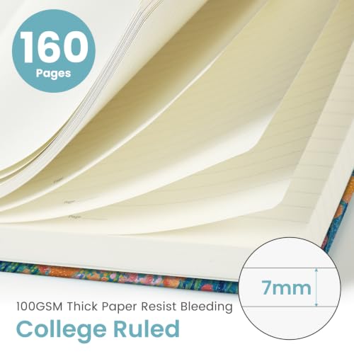 Taja Aesthetic Lined Journal for Women, Pretty Notebooks for Work & Study - color: B-Balloon Valley