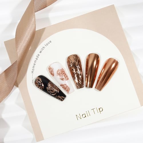 Artdone Chrome Nail Powder, Copper Iridescent Aurora Powder Metallic Mirror Effect Pigment Pearlescent Mermaid Pigment Pearl Glitter Dust Kit, Nail Art Decoration, Resin Craft - color: 1 Jar - Copper