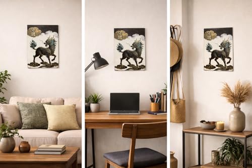 Decopix Chinese Kylin Metal Wall Art, 8x12 Inch