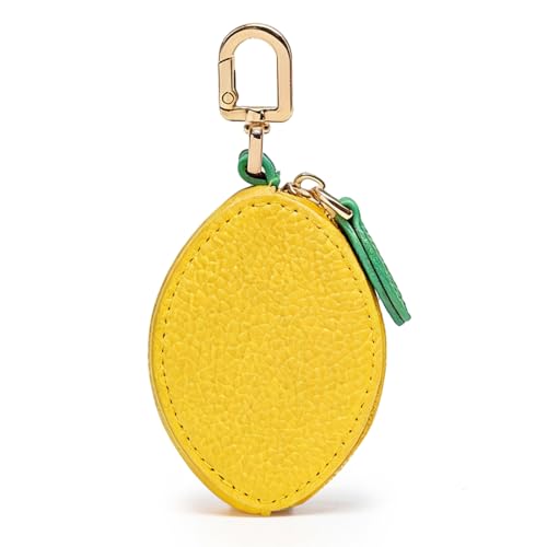 Cute Fruit Coin Purse Keychain, Mini Leather Bag Charms, Handbag, Backpack Kawaii Strawberry Lemon Charms Accessories Gift for Girls Women