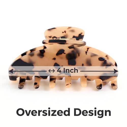 Big Hair Claw Clips Tortoise Shell Large Claw Clip For Women - color: Tortoise Shell
