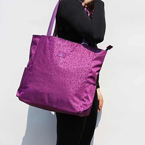 ESVAN Original Floral Water Resistant Large Tote Bag Shoulder Bag for Gym Beach Travel Daily Bags Upgraded - color: [A] C