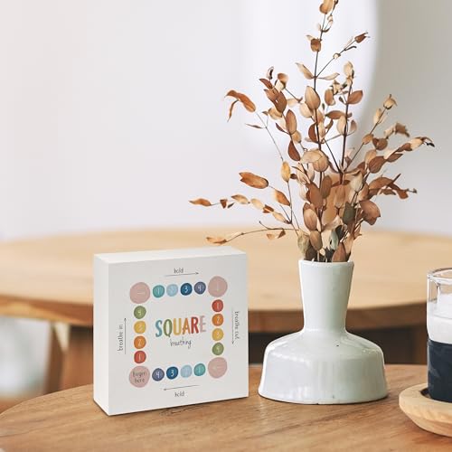 Counseling Office Mental Health Calm Down Corner Supplies Decor Feelings Wooden Box Sign, Classroom Calming Corner Kids School Psychology Therapist Gifts, 5x5 Inch - color: Mental Health