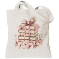 Aesthetic Canvas Tote Bag, Cute Reusable Bags for Women with Inner Pocket - color: White
