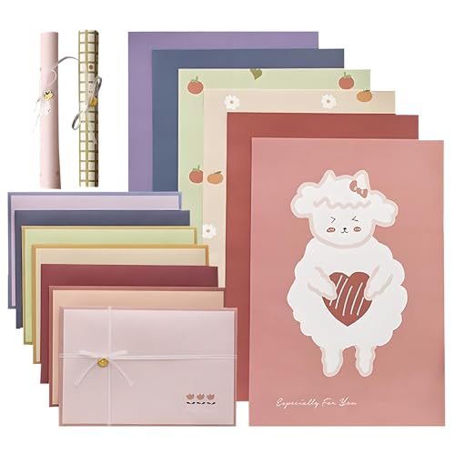 72 Pcs Stationery Paper Envelopes Set - color: Lovely Animal