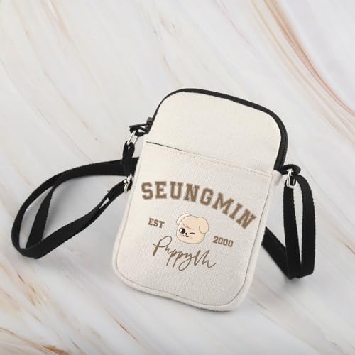 WCGXKO Korean Pop Gift Korean Group Merch Boys Group Est 1999 Dwaekki Crossbody Bag for Pop Music Lover - color: 2000puppym Cr