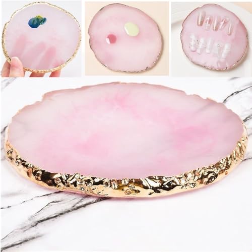 FULINJOY 21Pcs Nail Art Brushes Set - 1 Resin Nail Art Palette, 5 Nail Art Dotting Pens, 15 Nail Art Brushes, Nail Polish Mixing Palette Double-Ended Dotting Pen Nail Liner Brush Nail Drawing Brushes