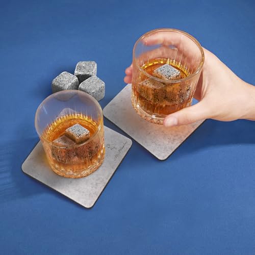 A&A Wonders Premium Felt Coasters for Drink, Two-Tone Reversible, Absorbent Felt Protects Furniture, Table, Anti Slip, Suitable for Drinks & All Table Types (Light Gray/Dark Gray, Square 6 Pack) - color: Light Gray/Dark Gray, size: Square 6 Pack