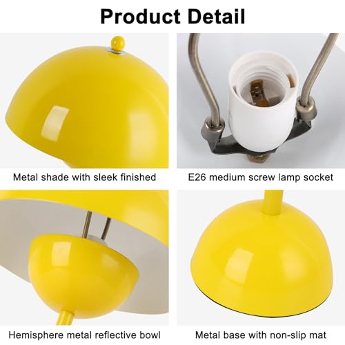 Creative Mid-Century Modern Bud Table Lamp for Home&Office, Lemon Yellow - color: Lemon Yellow