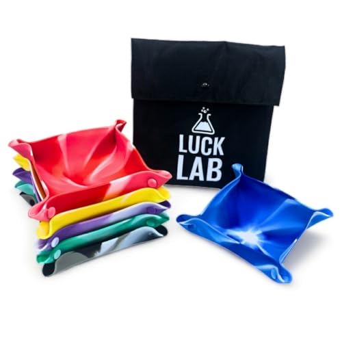 Luck Lab Board Game Token Trays, 6-Pack Folding Silicone Swirl Color Bowls