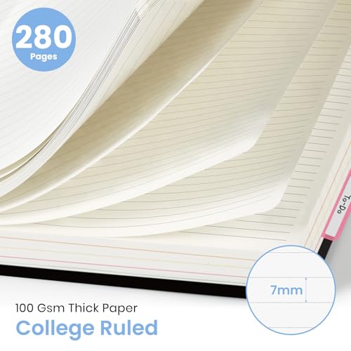 Taja Cute Large Spiral Lined Notebook for Work with 5 Removable Dividers - color: S-Midnight Stroll
