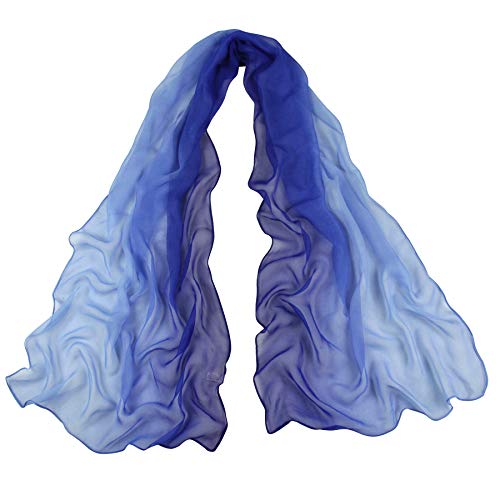 PANTONIGHT Long Chiffon Sheer Scarf Gradient Shaded Colors Lightweight Scarf For Womens - color: Col 704