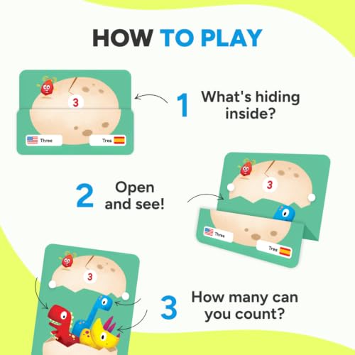 KIDROX Count to 20 Flashcards – Open & Discover Hidden Surprises! Learn Numbers 1–20 in English & Spanish with Marji | 20 Fold-Out Cards | Fun Counting Game for Kids 3+ - color: Count 1 to 20