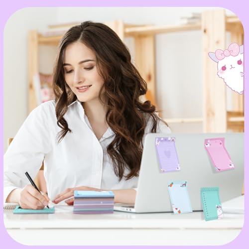 Chiisong 12 Pcs Llama Sticky Notes Llama Gifts Cute Alpaca Notepads - style: Llama Style