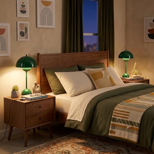 Creative Mid-Century Modern Bud Table Lamp for Home&Office, Hunter Green - color: Hunter Green