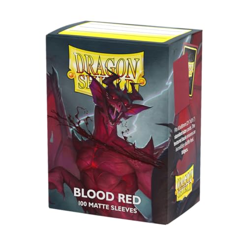 Dragon Shield | Standard Size Card Matte Sleeves | 100 CT - Smooth & Tough Premium TCG Sleeves | Compatible with Pokemon, Flesh & Blood, One Piece & Magic the Gathering | Blood Red - color: Blood Red