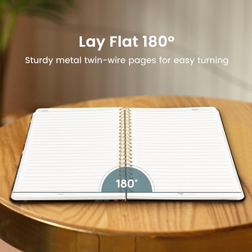 Taja Spiral Lined Journal for Women, Pretty Hardcover Journal Notebook, A5 - color: C-Vintage Petals